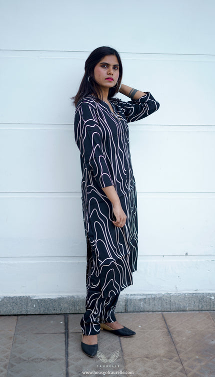 Midnight Flow Printed Kurta Set