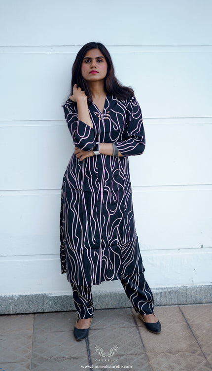 Midnight Flow Printed Kurta Set