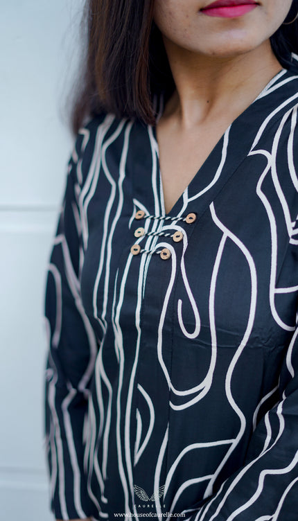 Midnight Flow Printed Kurta Set