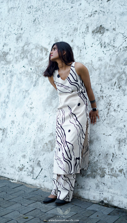 Ivory Drift Sleeveless Kurta Set