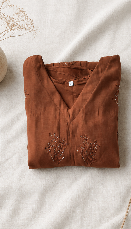 Petal Whisper Mul Chanderi Dress